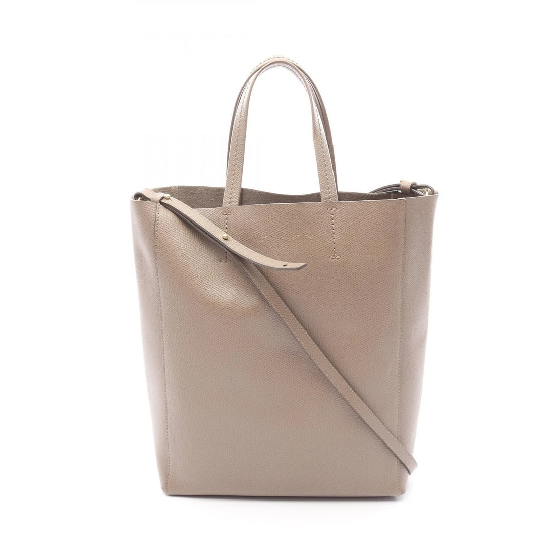 CELINE VERTICAL SMALL CABAS SHOULDER TOTE BAG: CELINE Vertical Small Cabas Shoulder Tote Bag Brand: CELINE Type/Style: Tote Bag Material: leather Color: Beige?ish colors Size: (H:11.0" x W:9.1" x D:3.9") Accessories: None Accessories N