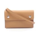 HERMES NAP TO GO SHOULDER CROSSBODY BAG: HERMES Nap to Go Shoulder crossbody Bag Brand: HERMES Type/Style: Shoulder Bag Material: Epsom ? leather ? Calfskin (cowhide) ? Epsom Color: Biscuit / Brown?ish colors Size: (H:4.3" x W:7.1" x D:1.2")