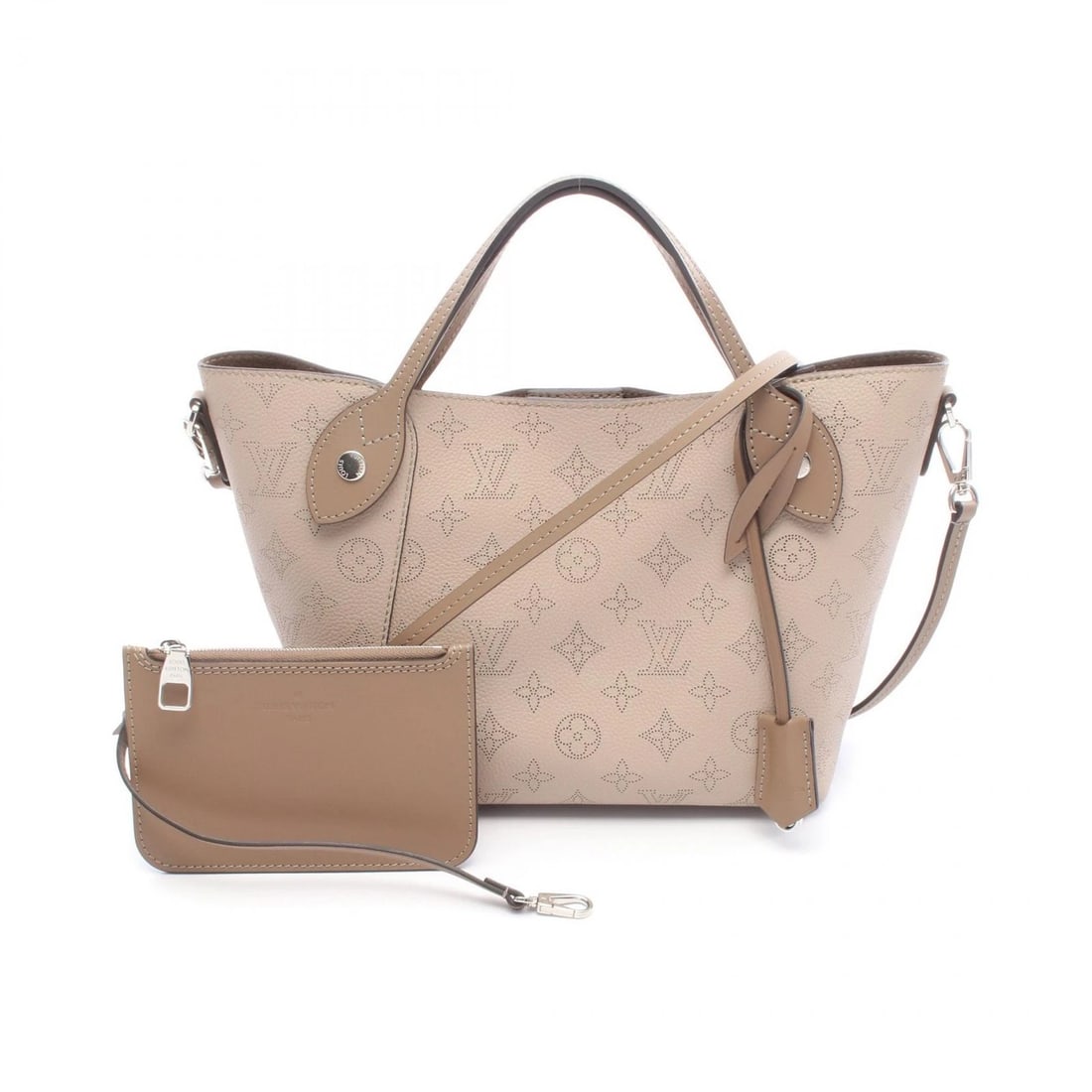 LOUIS VUITTON HINA PM CROSSBODY HANDBAG: LOUIS VUITTON Hina PM crossbody Handbag Brand: LOUIS VUITTON Type/Style: Handbag Material: Mahina ? leather Color: Galet / Beige?ish colors Size: (H:7.5" x W:9.4" x D:5.1") Accessories: None <