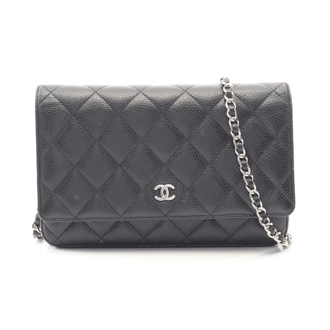 CHANEL MATELASSE CHAIN SHOULDER CROSSBODY BAG: CHANEL Matelasse Chain Shoulder Crossbody Bag Brand: CHANEL Type/Style: Shoulder Bag Material: Grained Calfskin leather Color: Black?ish colors Size: (H:4.7" x W:7.5" x D:1.4") Accessories: None <