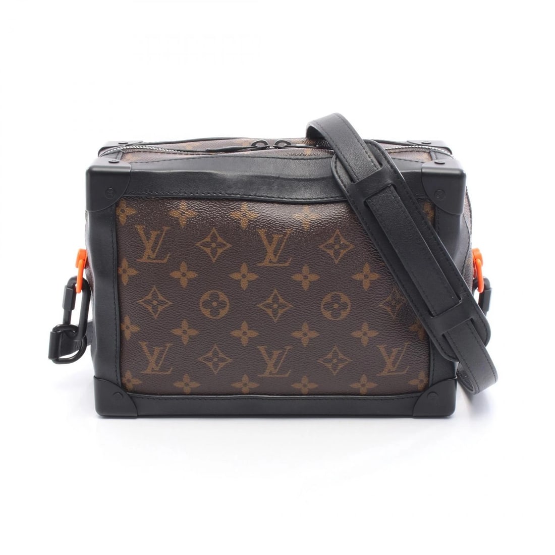 LOUIS VUITTON SOFT TRUNK SHOULDER CROSSBODY BAG: LOUIS VUITTON Soft Trunk Shoulder crossbody Bag Brand: LOUIS VUITTON Type/Style: Shoulder Bag Material: PVC coated canvas ? leather Color: Brown?ish colors Size: (H:6.9" x W:9.4" x D:3.7")