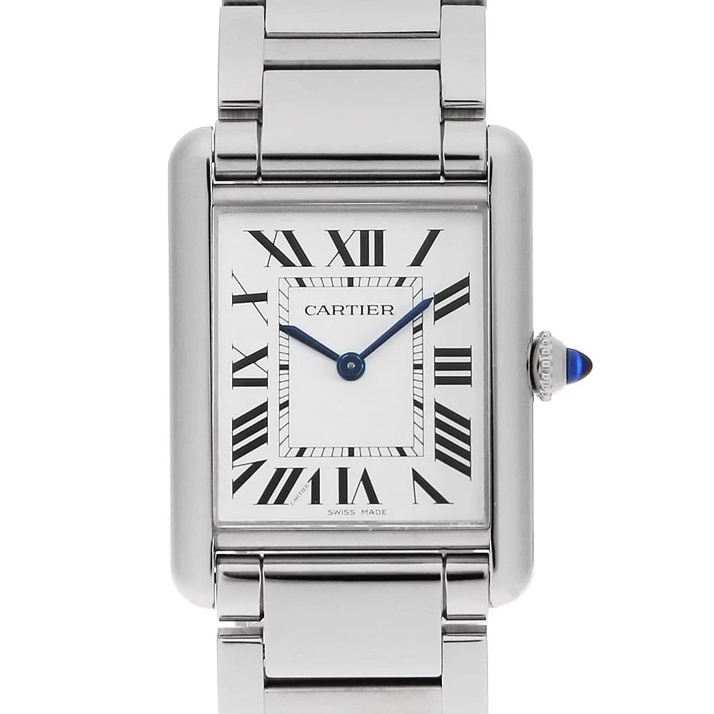 CARTIER TANK MUST WATCH: Cartier Tank Must Watch Brand: Cartier Type/Style: Wrist watch Material: Band Material Stainless Steel, Case Material Stainless Steel Color: Dial color Silver Size: Case:W33.7mm x H25.5mm