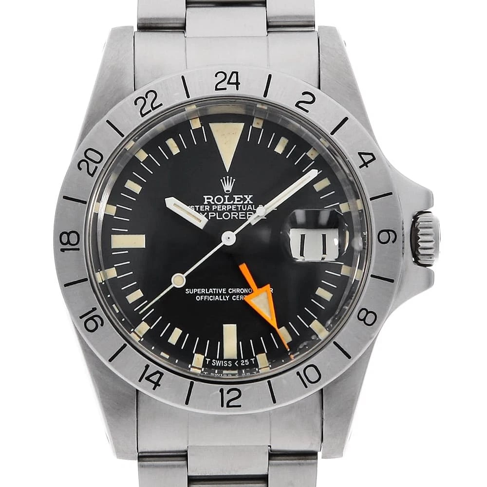 ROLEX EXPLORER BLACK TRITIUM WATCH: ROLEX Explorer black tritium Watch Brand: ROLEX Type/Style: Wrist watch Material: Band Material Stainless Steel, Case Material Stainless Steel Color: Dial color Black Size: Case:W40mm Circumference