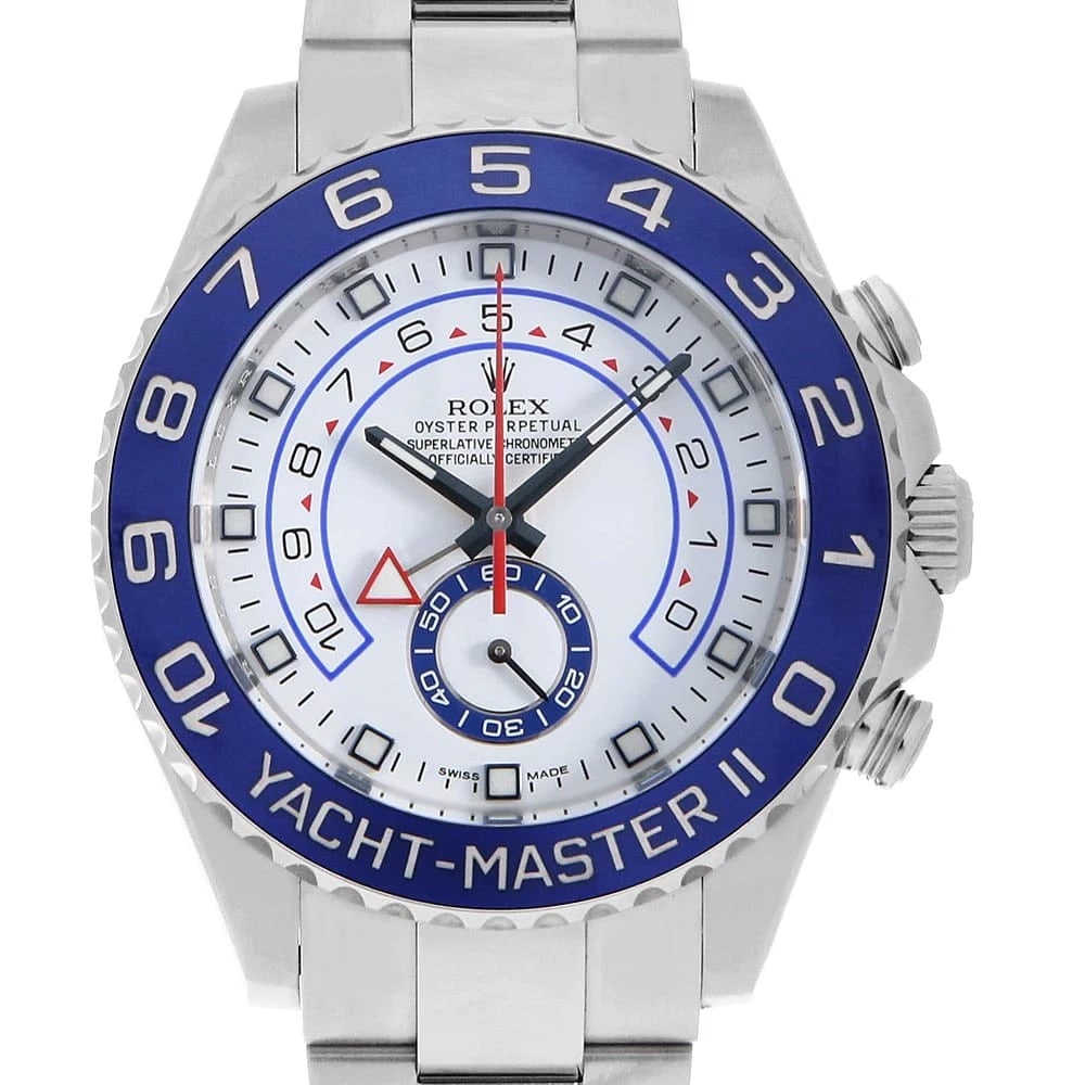 ROLEX YACHT MASTER WHITE WATCH: ROLEX Yacht Master white Watch Brand: ROLEX Type/Style: Wrist watch Material: Band Material Stainless Steel, Case Material Stainless Steel Color: Dial color White Size: Case:W44mm Circumference of