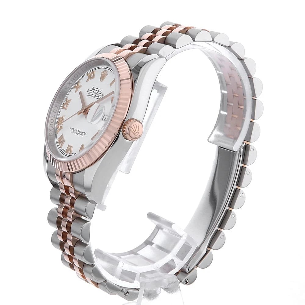 ROLEX DATEJUST WHITE WATCH - 2