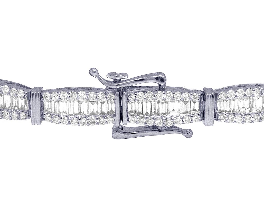 THREE ROW DIAMOND DESIGNER BRACELET - 2