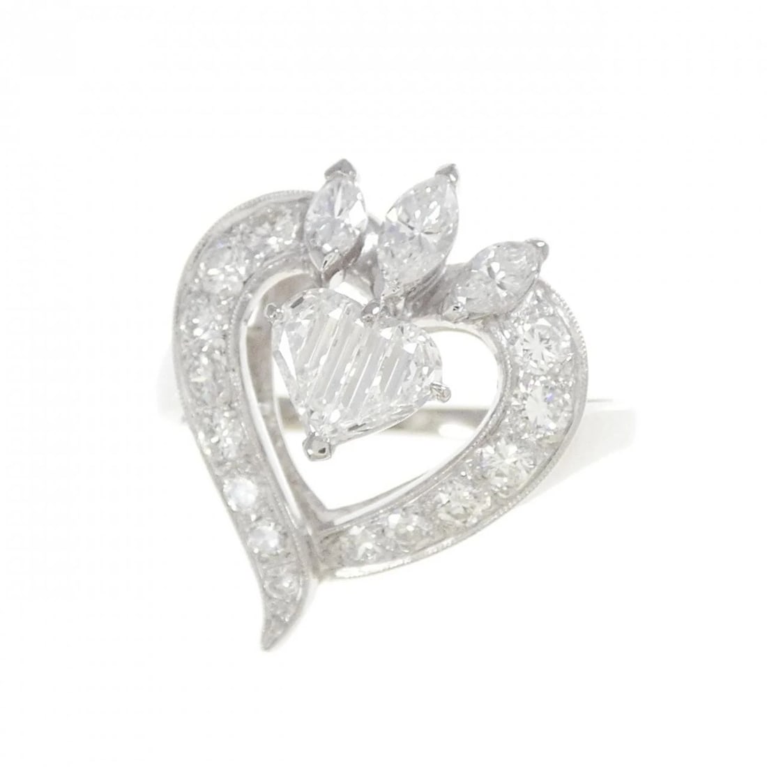 MIKIMOTO HEART DIAMOND RING - 2