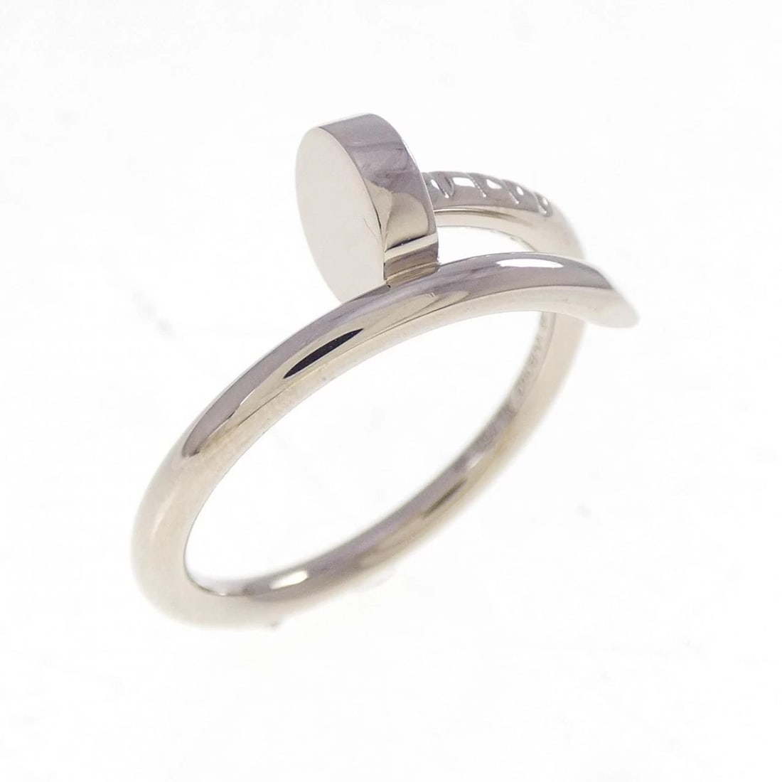 CARTIER JUSTE UN CLOU SMALL RING: Cartier Juste un Clou small ring Brand: CARTIER Type/Style: Ring Material: 750 white gold, Color: Silver Size: US3 3/4(46) Accessories: None Accessories Notice: When purchasing pre-owned g