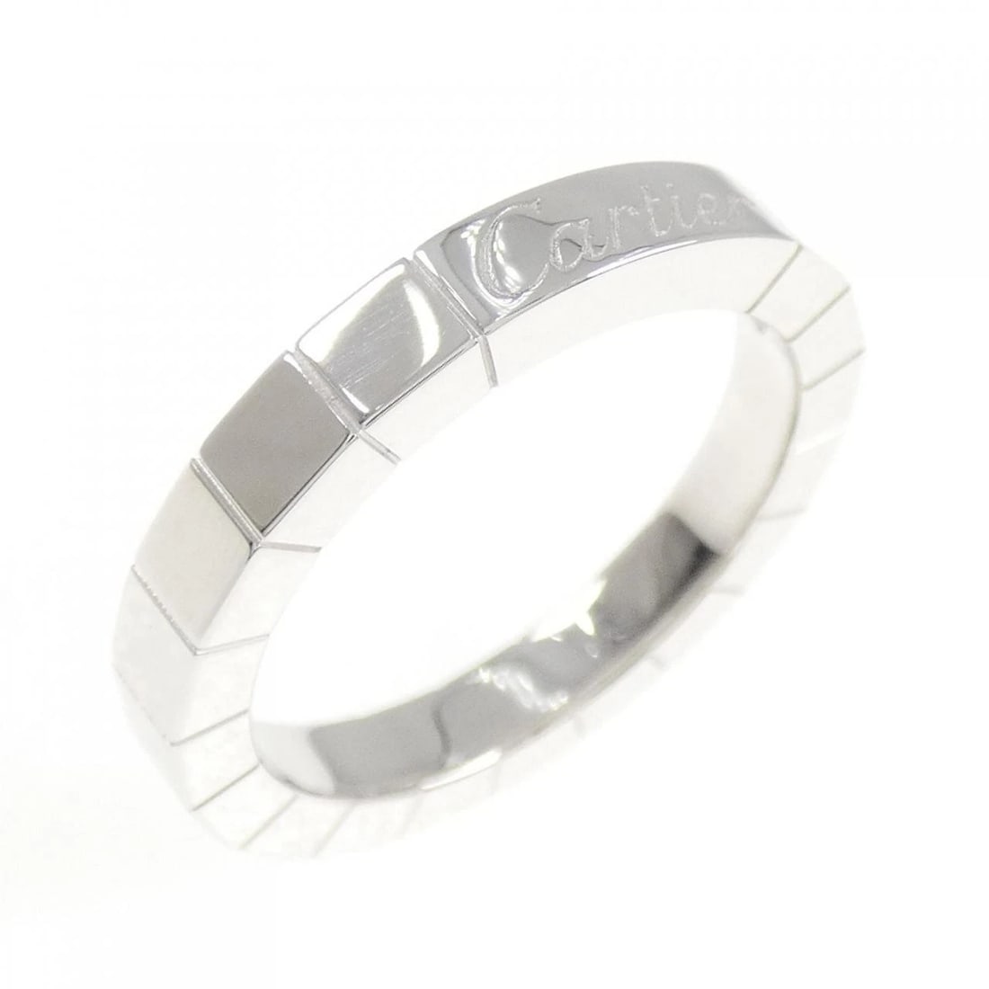 CARTIER LANIER RING: Cartier Lanier Ring Brand: CARTIER Type/Style: ring Material: 750 white gold, Color: Silver Size: US5 1/4(50) Accessories: None Accessories Notice: When purchasing pre-owned goods, please refer to