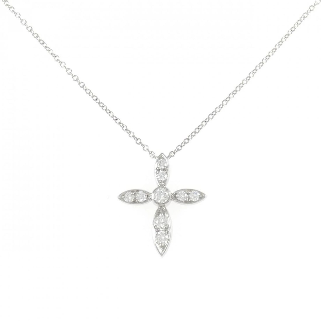 TIFFANY&CO. ILLUSION CROSS NECKLACE: TIFFANY&Co. Illusion Cross Necklace Brand: TIFFANY&Co. Type/Style: TIFFANY&Co. Necklace Material: Platinum950, Main Stone/Creation Natural Color: none Size: Size41cmActual Size Pendant length approx.