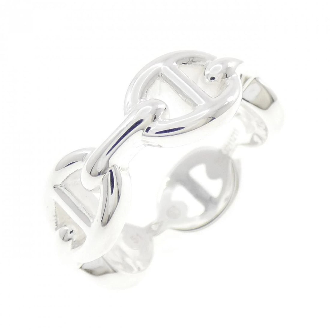 HERMES CHAINE D'ANCRE ENCHAINE RING: Hermes Chaine d'Ancre Enchaine Ring Brand: HERMES Type/Style: Hermes Ring Material: 925Silver, Color: Silver Size: US5 3/4 Accessories: None Accessories Notice: When purchasing pre-owned goods,