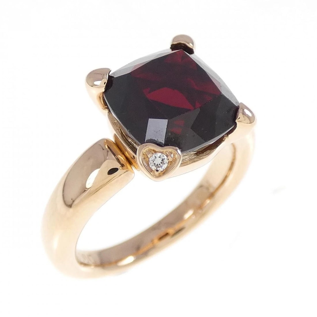PONTE VECCHIO GARNET RING: Ponte Vecchio Garnet Ring Brand: Ponte Vecchio Type/Style: Ponte Vecchio Ring Material: K18 Pink Gold, Main Stone/Creation Main Stone Garnet Secondary Stone Diamond Color: Pink Gold Size: US5 1/4
