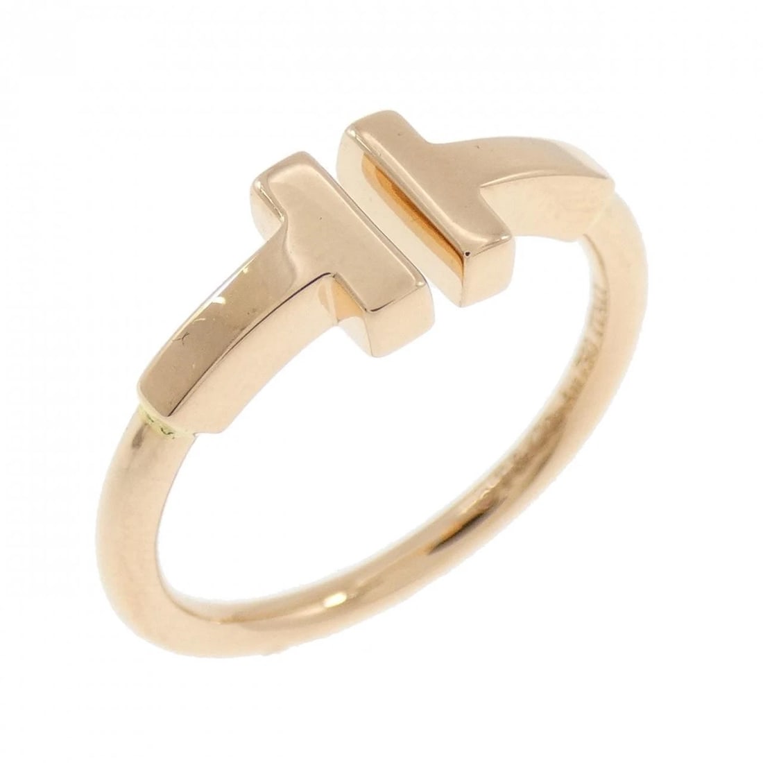 TIFFANY & CO. T-WIRE RING: TIFFANY & Co. T-wire ring Brand: TIFFANY&Co. Type/Style: TIFFANY & Co. Ring Material: 750 Pink Gold, Color: Size: US5 Accessories: None Accessories Notice: When purchasing pre-owned goods, please