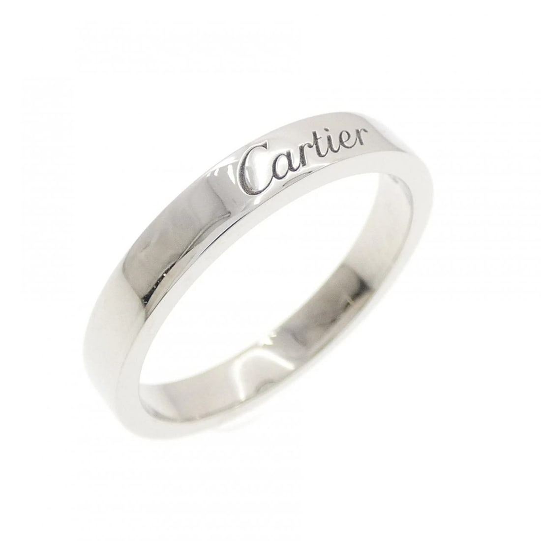 CARTIER ENGRAVED RING: Cartier Engraved Ring Brand: CARTIER Type/Style: Cartier Ring Material: Platinum950, Color: none Size: US6 1/4(52) Accessories: None Accessories Notice: When purchasing pre-owned goods, please refer