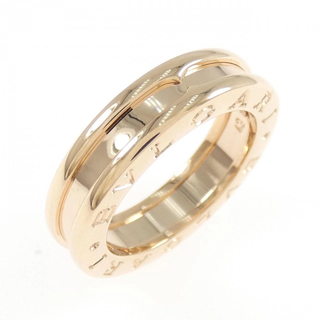 BVLGARI B.ZERO1 1-BAND RING: Bvlgari B.zero1 1-band ring Brand: BVLGARI Type/Style: Bulgari Ring Material: 750 Pink Gold, Color: Pink Gold Size: US5(49) Accessories: None Accessories Notice: When purchasing pre-owned goods,