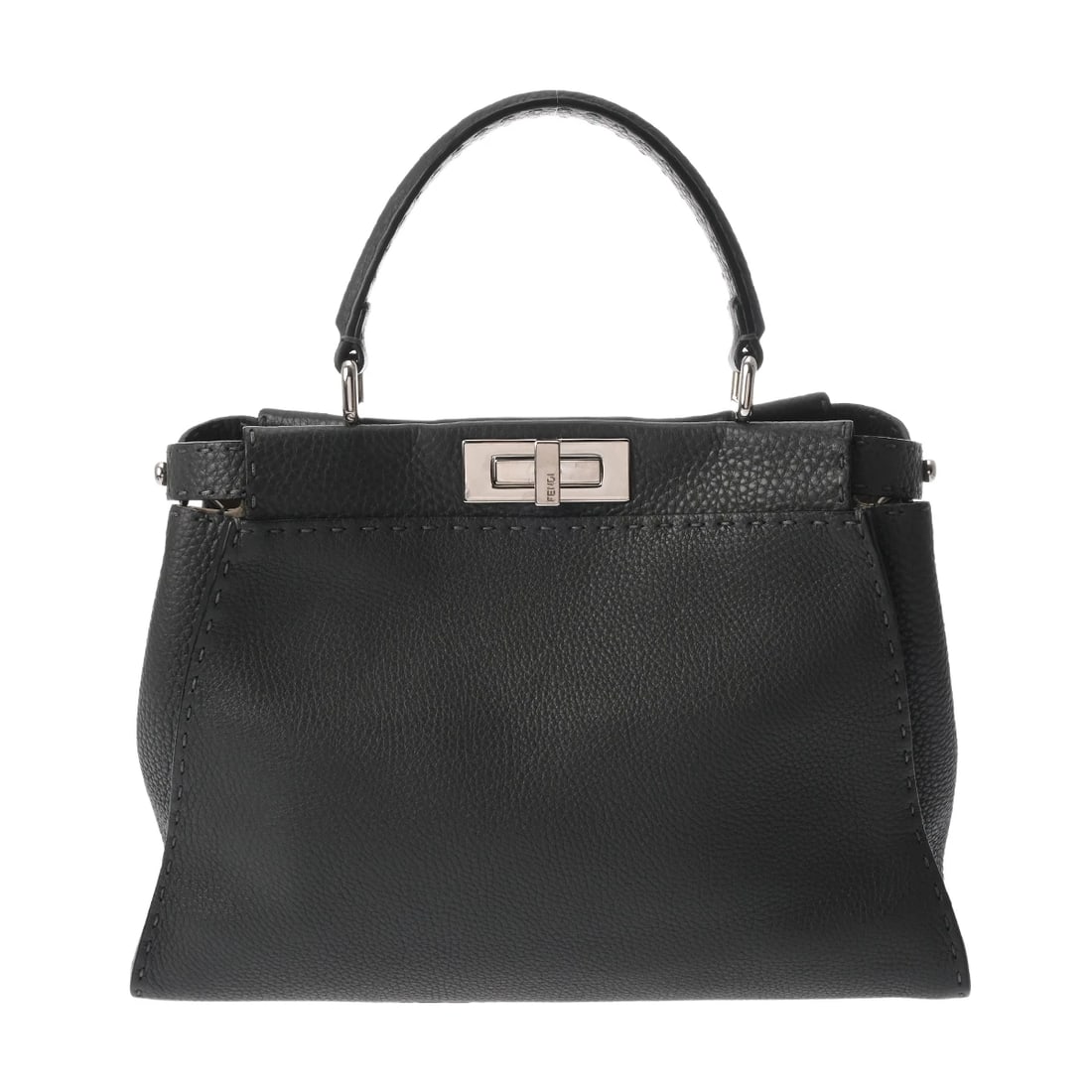 FENDI PEEKABOO MEDIUM CALF LEATHER GRAY HANDBAG: FENDI Peekaboo medium Calf leather gray Handbag Brand: FENDI Type/Style: Handbag Material: Calf leather Color: gray Size: H:about 9.8inch (maximum) W:about 13.4inch (Bottom) D:about 4.7inch Access