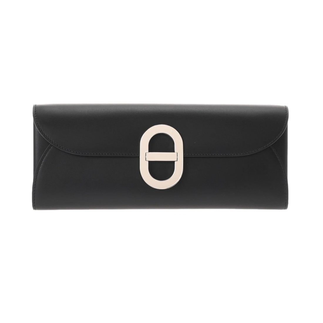 HERMES CHAINE D'INCRE TOGO TADELAKT BLACK PURSE: HERMES chaine d'incre togo Tadelakt black Purse Brand: HERMES Type/Style: Purse Material: Tadelakt Color: black ? SilverMetal Size: H:about 3.9inch W:about 9.4inch Accessories: None Accessories