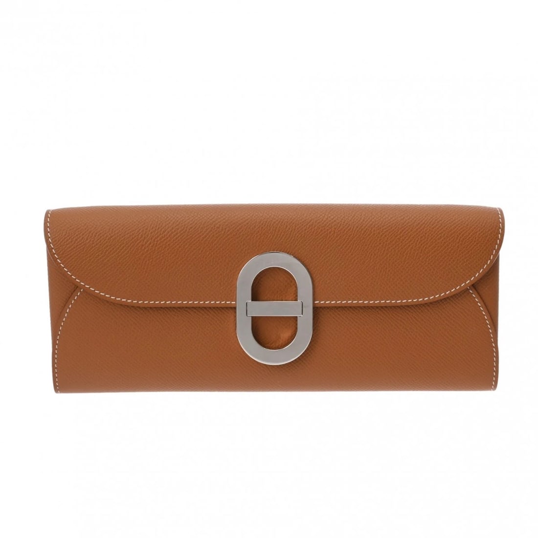 HERMES CHAINE D'INCRE TOGO VEAU EPSOM GOLD PURSE: HERMES chaine d'incre togo Veau Epsom gold Purse Brand: HERMES Type/Style: Purse Material: Veau Epsom Color: gold ? SilverMetal Size: H:about 3.9inch W:about 9.4inch Accessories: None Accessories
