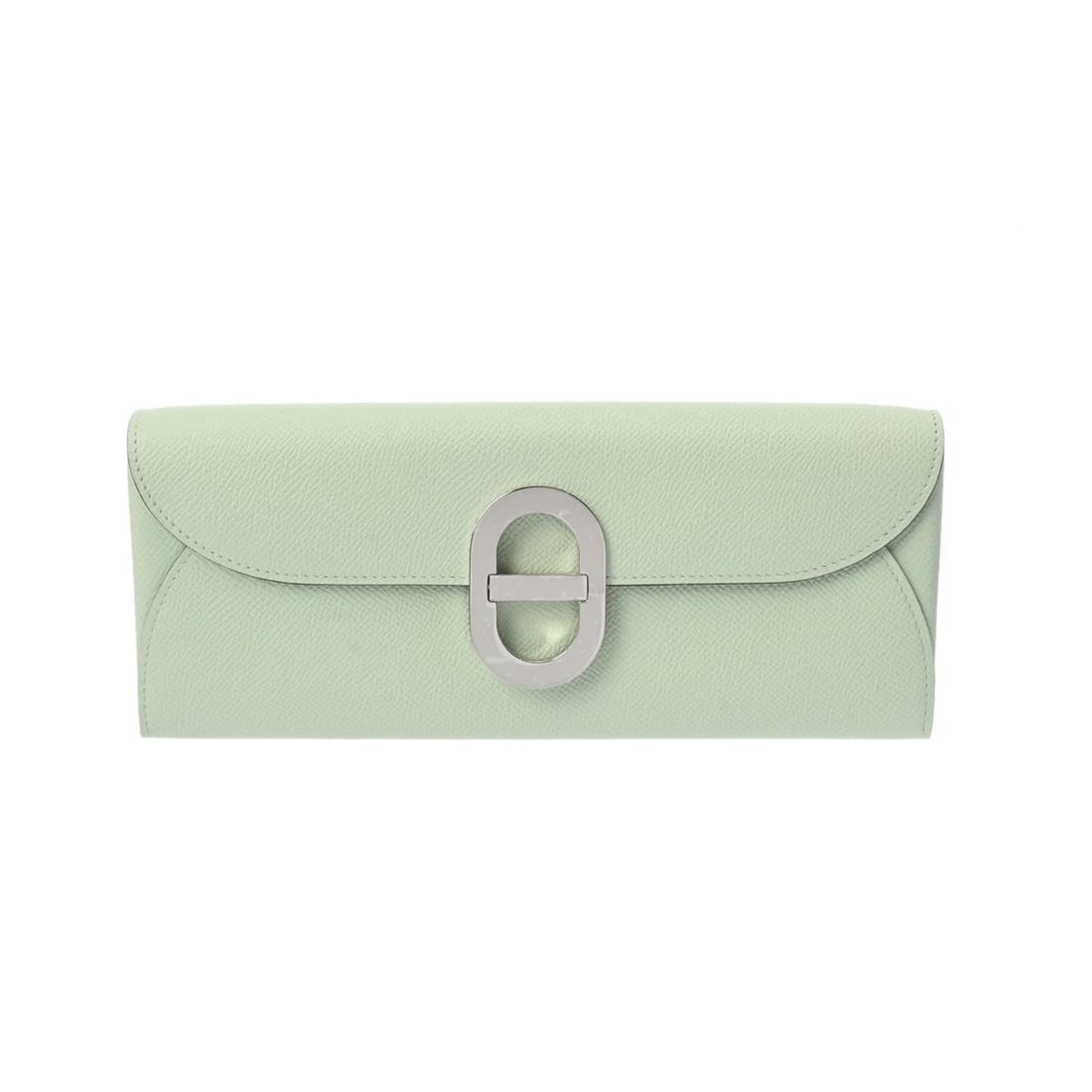 HERMES CHAINE TOGO VEAU EPSOM VERT FIZZ PURSE: HERMES chaine togo Veau Epsom Vert Fizz Purse Brand: HERMES Type/Style: Purse Material: Veau Epsom Color: Vert Fizz ? SilverMetal Size: H:about 3.9inch W:about 9.4inch Accessories: None Accessories