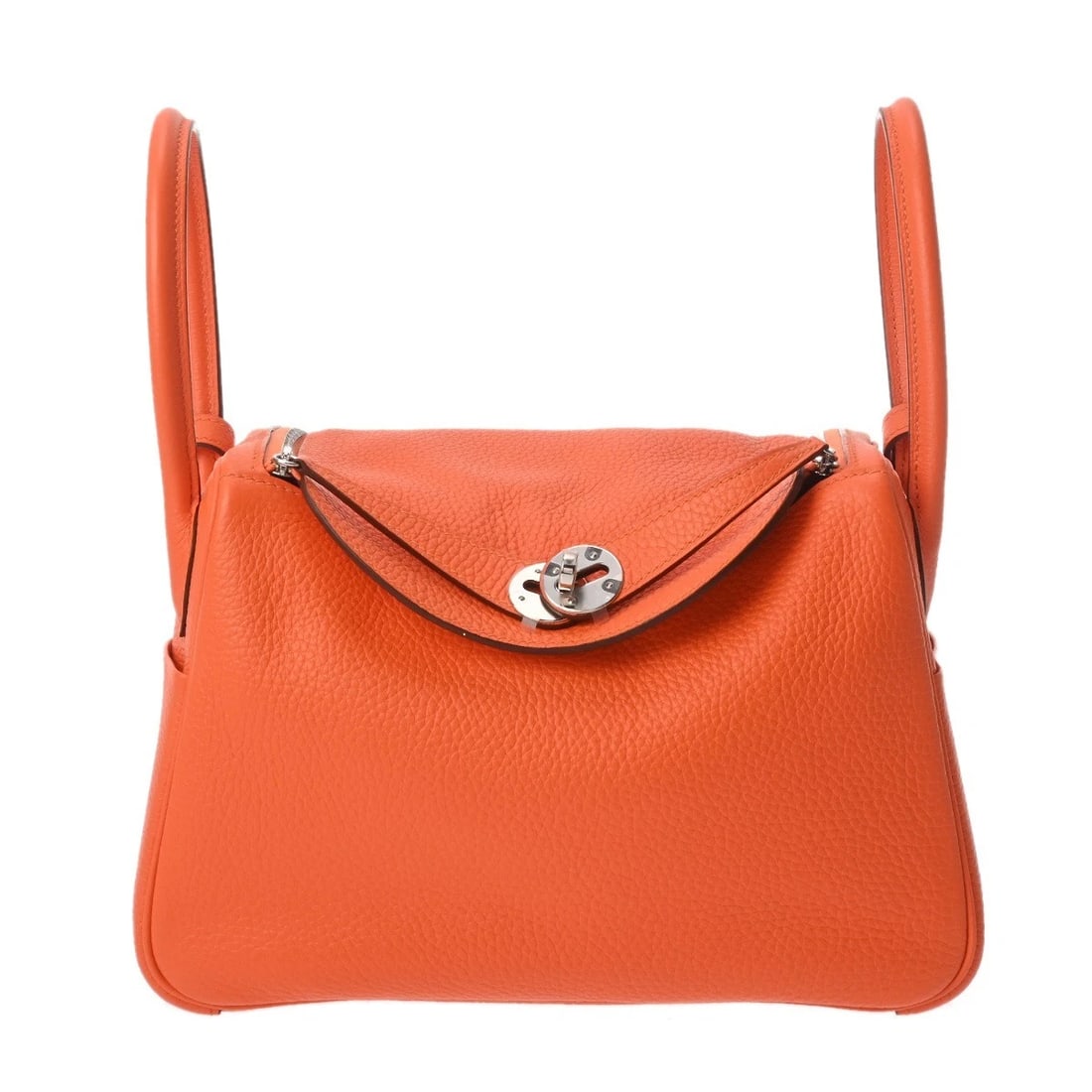 HERMES LINDY 26 TAURILLON CLEMENCE ORANGE SHOULDER BAG (1 of 6)