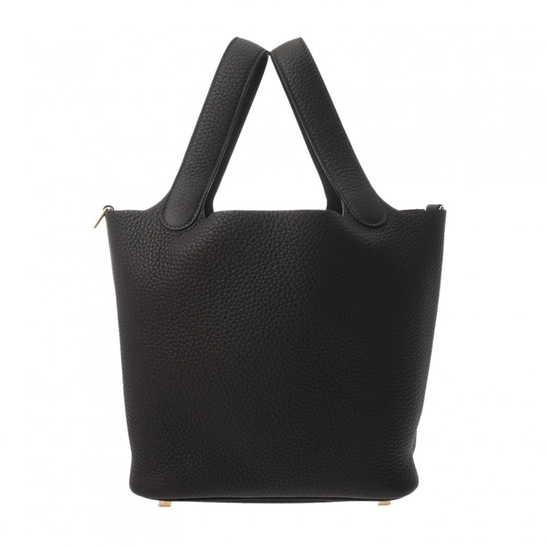 HERMES PICOTIN LOCK PM TAURILLON CLEMENCE PURNOIR HANDBAG: HERMES Picotin Lock PM Taurillon Clemence Purnoir Handbag Brand: HERMES Type/Style: Handbag Material: Taurillon Clemence Color: Purnoir ? Gold Metal Size: H:about 7.5inch W:about 7.1inch D:about 5.3in