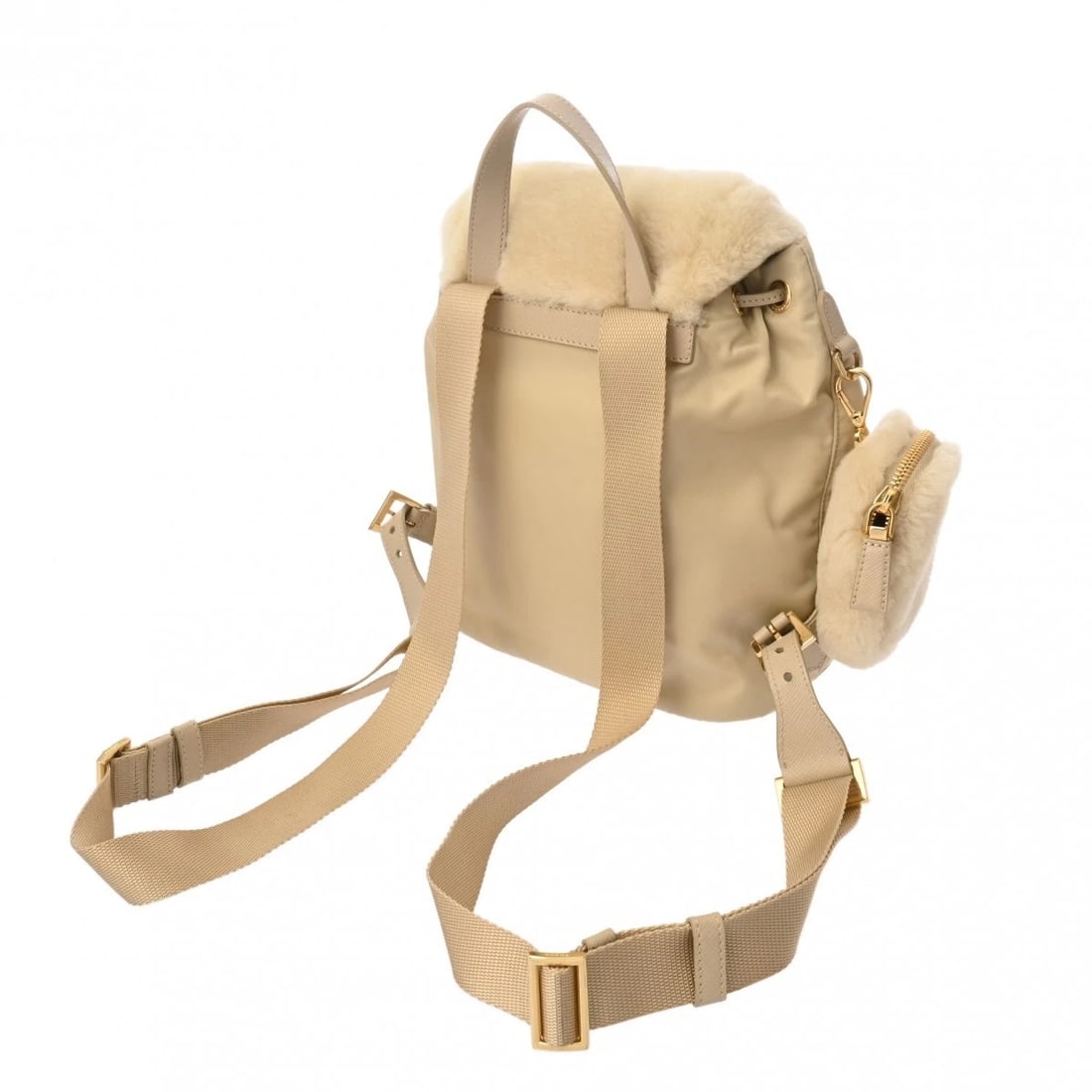 PRADA RE-NYLON BACKPACK NYLON YELLOW BEIGE BACKPACK - 2
