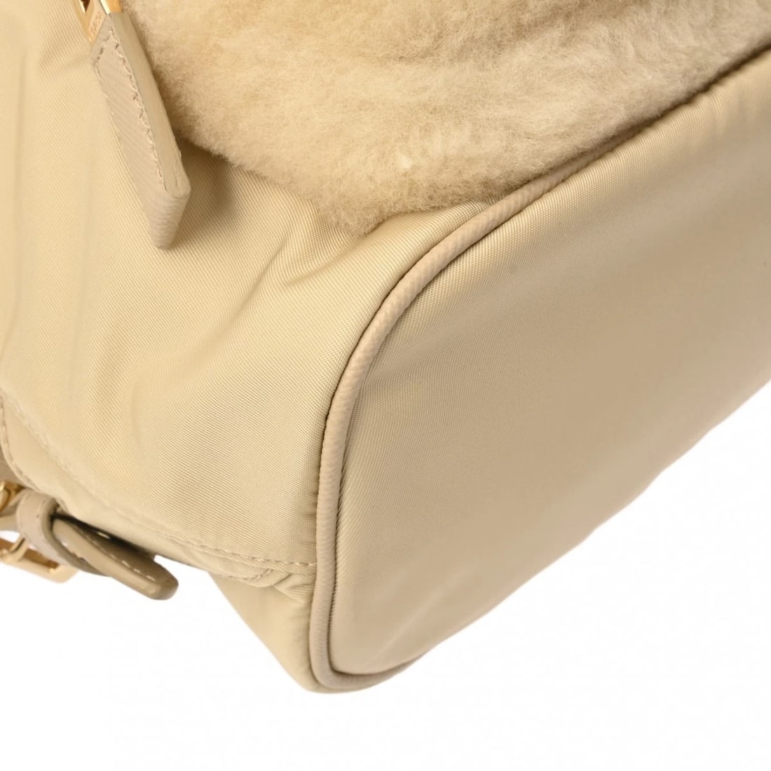PRADA RE-NYLON BACKPACK NYLON YELLOW BEIGE BACKPACK - 4