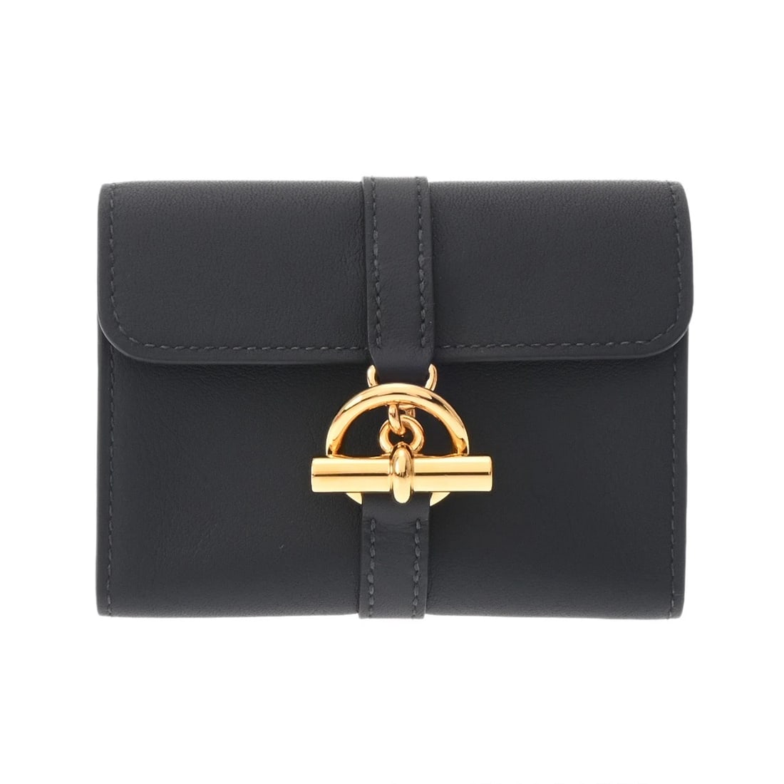 HERMES GLENNAN COMPACT VAUX SWIFT CAVAN UNISEX COIN CASE: HERMES Glennan Compact Vaux Swift Cavan unisex Coin case Brand: HERMES Type/Style: Coin case Material: Vaux Swift Color: Cavan ? Gold Metal Size: H:about 3.1inch W:about 4.1inch Accessories: None