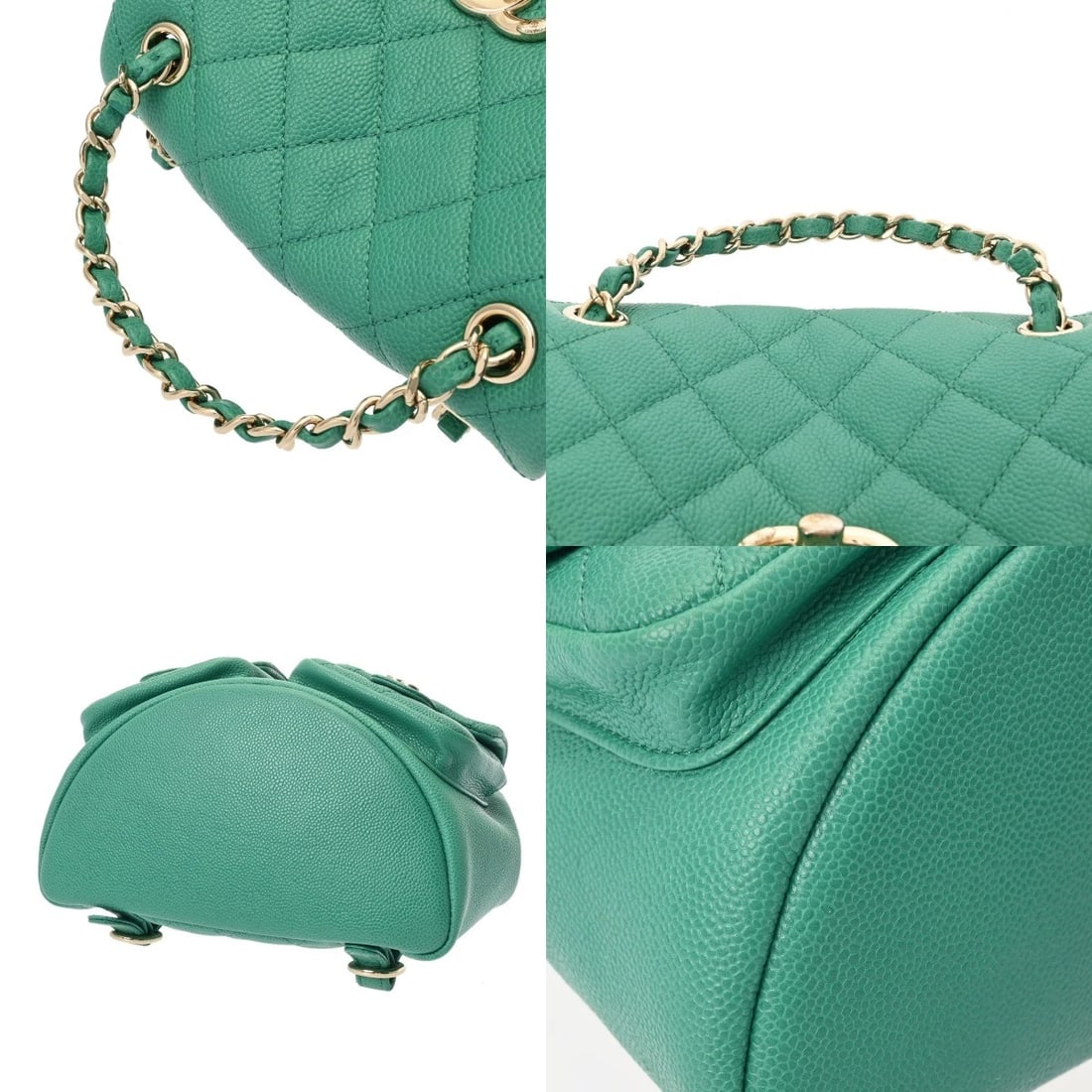 CHANEL SMALL BACKPACK MATRASSE GREEN BACKPACK - 3