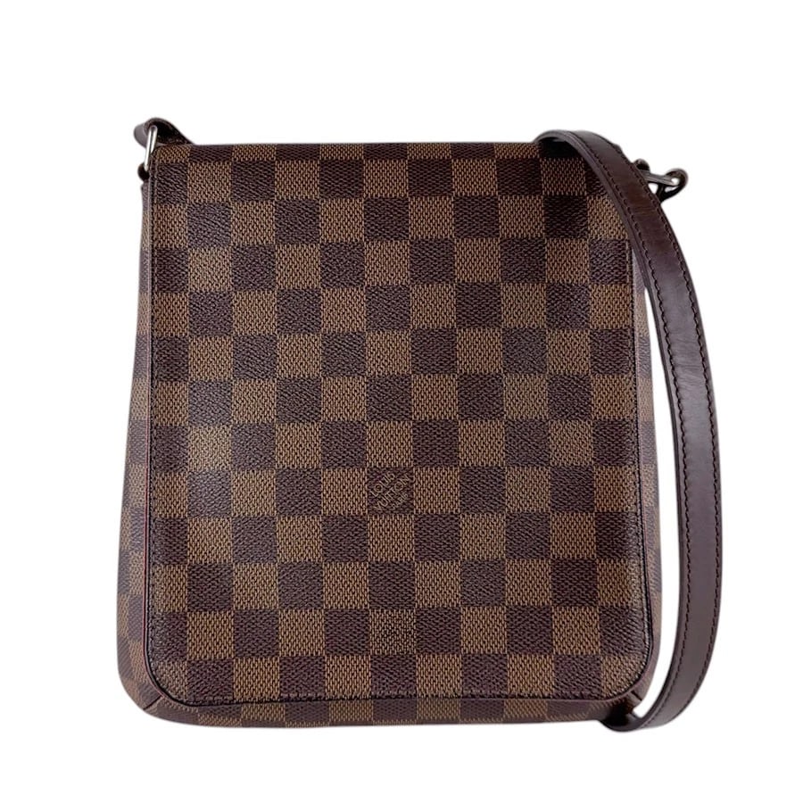 LOUIS VUITTON DAMIER EBENE MUSETTE SALSA LONG SHOULDER BAG: LOUIS VUITTON Damier Ebene Musette Salsa Long Shoulder Bag Brand: LOUIS VUITTON Type/Style: Shoulder Bag Material: Damier Canvas Color: Ebene Size: Size [inch] W:8.7inx H:9.1inx D:1.6in Size [cm] W:22