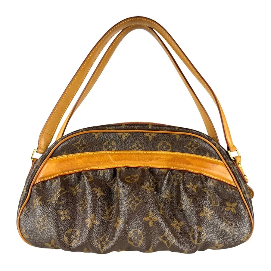 LOUIS VUITTON MONOGRAM CLARA HANDBAG BROWN: LOUIS VUITTON Monogram Clara Handbag Brown Brand: LOUIS VUITTON Type/Style: Handbag Material: Monogram Canvas Color: Brown Size: Size [inch] W:10.6inx H:7.5inx D:4.7in Handle Length:19.7in Size [cm] W