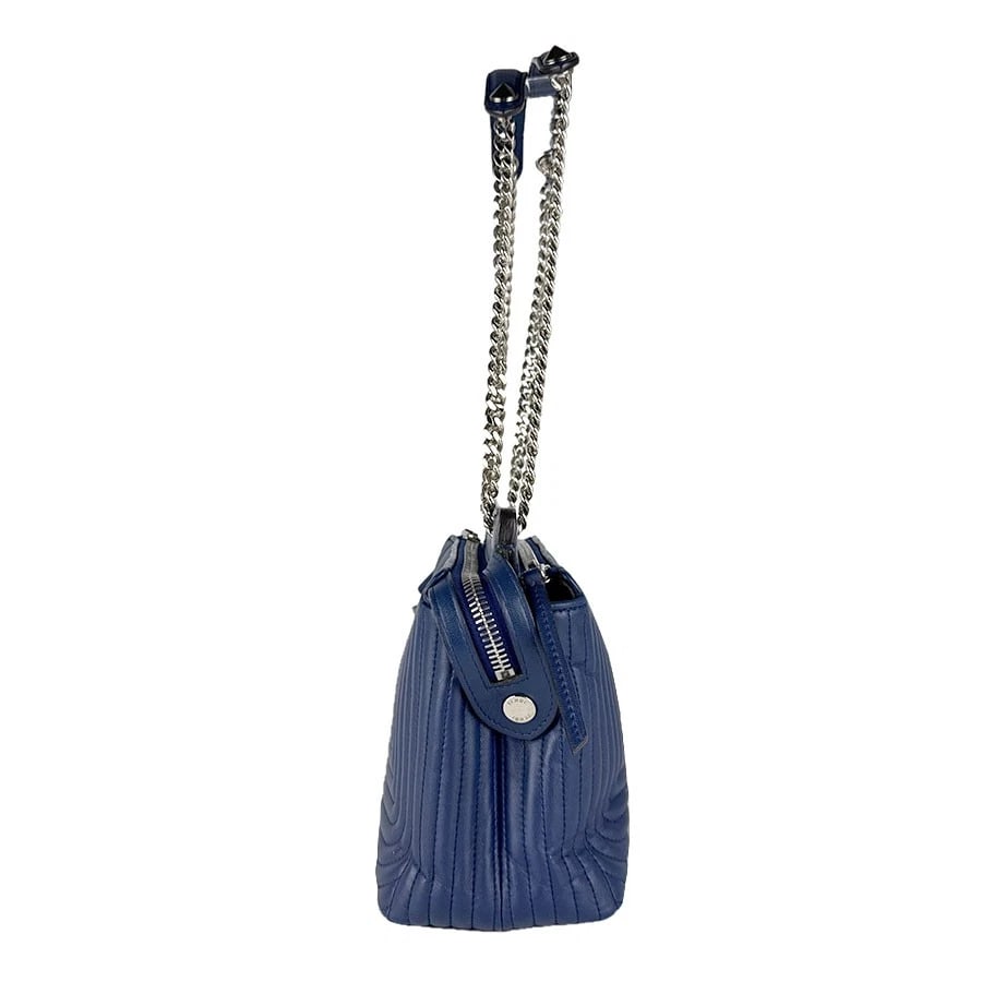 FENDI DOT COM SHOULDER BAG NAVY/SILVER - 2