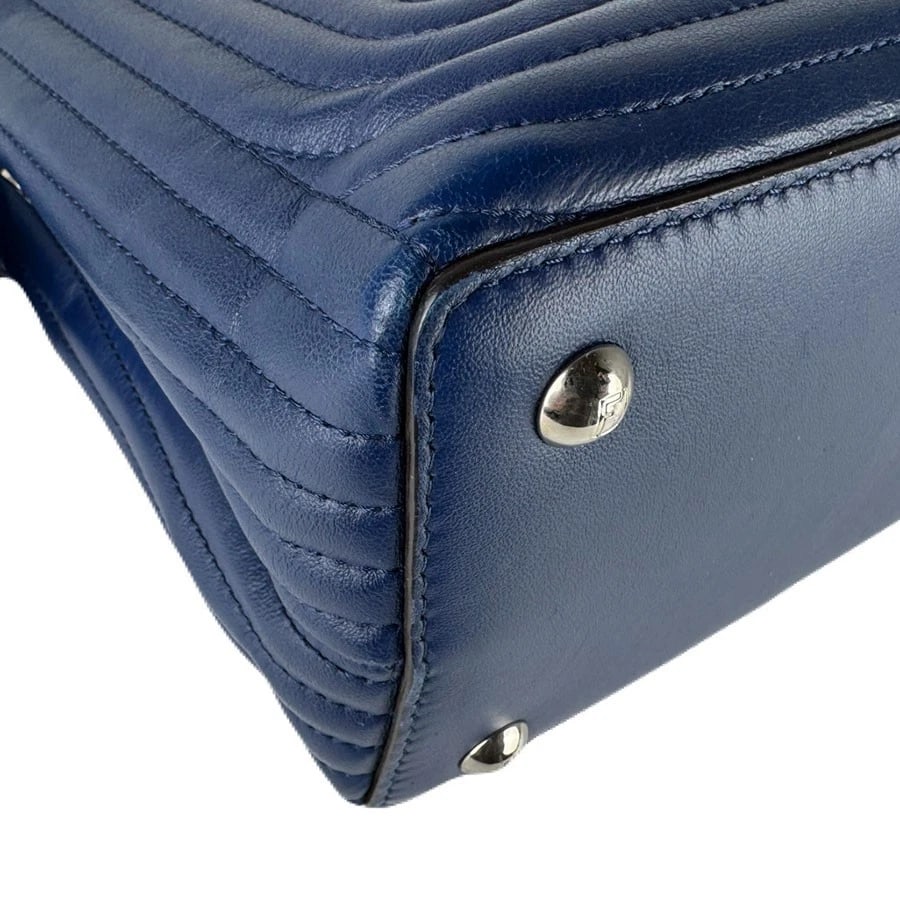 FENDI DOT COM SHOULDER BAG NAVY/SILVER - 6