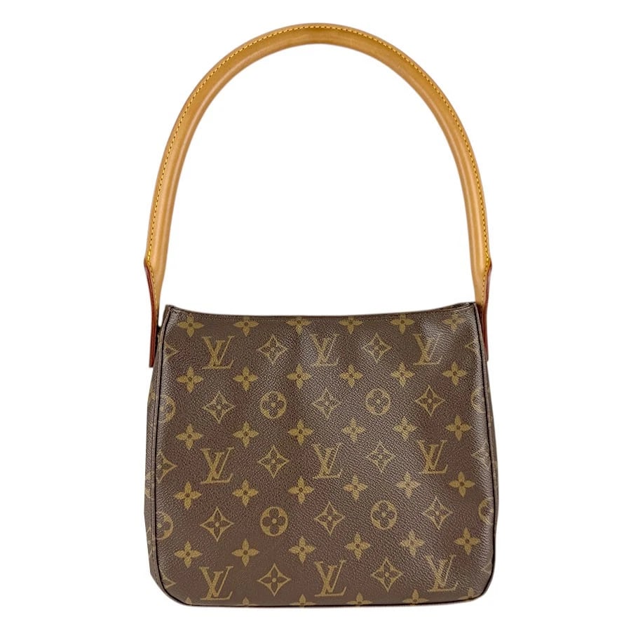 LOUIS VUITTON MONOGRAM LOOPING MM SHOULDER BAG: LOUIS VUITTON Monogram Looping MM Shoulder Bag Brand: LOUIS VUITTON Type/Style: Shoulder Bag Material: Monogram Canvas Color: Brown Size: Size [inch] W:9.1inx H:8.3inx D:3.9in Size [cm] W:23cmx H:21cm