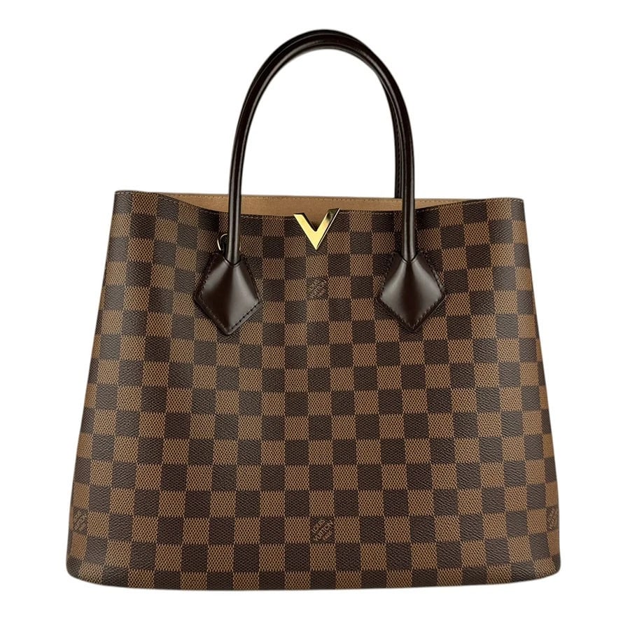 LOUIS VUITTON DAMIER EBENE KENSINGTON HANDBAG: LOUIS VUITTON Damier Ebene Kensington Handbag Brand: LOUIS VUITTON Type/Style: Handbag Material: Damier Canvas Color: Brown Size: Size [inch] W:13.4inx H:10.2inx D:5.9in Handle Length:15.7in Size