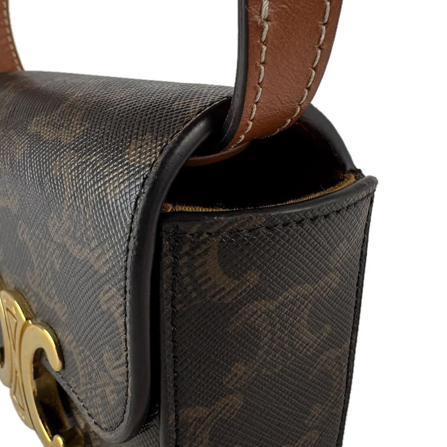 CELINE TRIOMPHE MINI CLAUDE SHOULDER BAG - 6