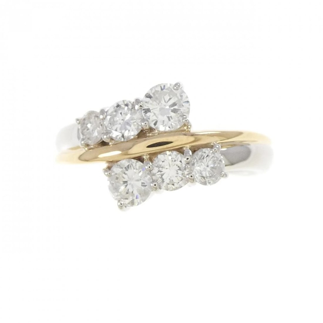 PT900/K18YG DIAMOND RING - 2