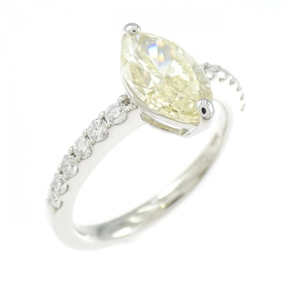 PT900 DIAMOND RING: PT900 Diamond Ring Brand: Unbranded Type/Style: Ring Material: PT900, Main Stone/Creation Natural Color: silver Size: US 5 3/4 Accessories: None Accessories Notice: When purchasing pre-own