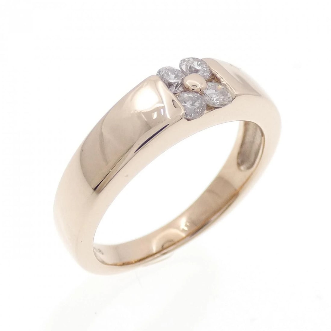 K18PG FLOWER DIAMOND RING: K18PG Flower Diamond Ring Brand: Unbranded Type/Style: Diamond Ring Material: 18k Pink Gold, Main Stone/Creation Natural Color: Pink Gold Size: US 6 Accessories: None Accessories Notice: W