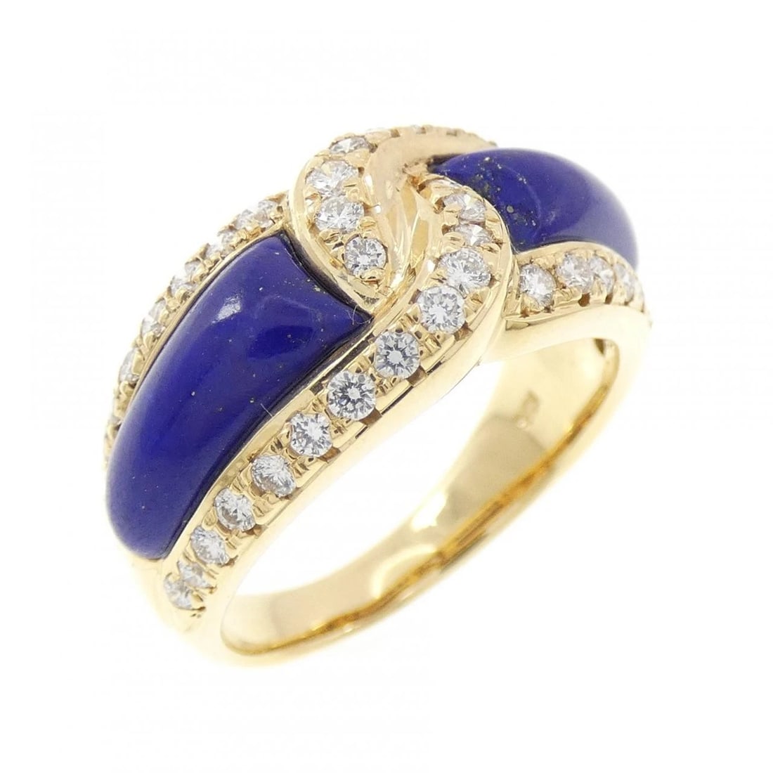 K18YG LAPIS LAZULI RING: K18YG Lapis Lazuli Ring Brand: Unbranded Type/Style: Lapis Lazuli Ring Material: K18YG, Main Stone/Creation Lapis LazuliSecondary Stone Diamond Color: Yellow gold Size: US 6 1/4 Accessories: None