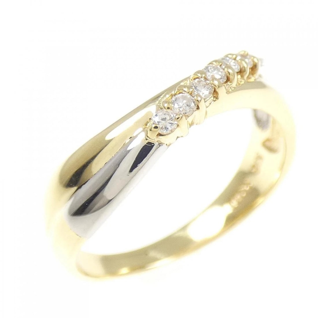 K18YG/PT900 DIAMOND RING: K18YG/PT900 Diamond Ring Brand: Unbranded Type/Style: Diamond Ring Material: 18K Yellow GoldPlatinum900, Main Stone/Creation Natural Color: Yellow GoldPlatinum Size: US 5 1/4 Accessories: None