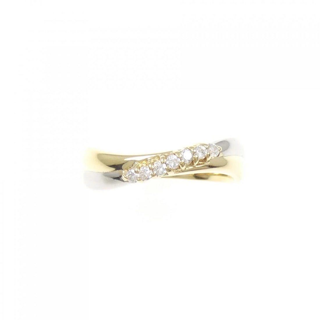 K18YG/PT900 DIAMOND RING - 2