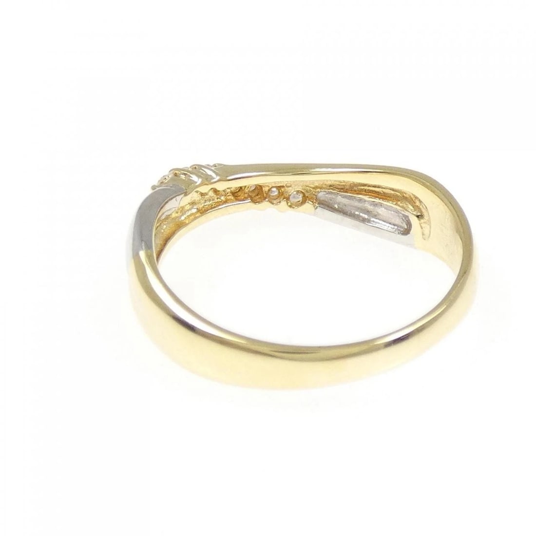 K18YG/PT900 DIAMOND RING - 3