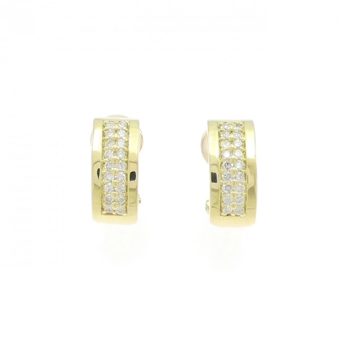 K18YG DIAMOND PIERCE/EARRING: K18YG Diamond Pierce/Earring Brand: Unbranded Type/Style: Diamond Pierce/Earring Material: 18K Yellow Gold, Main Stone/Creation Natural Color: Yellow Gold Size: Actual Size Approx. height x width: