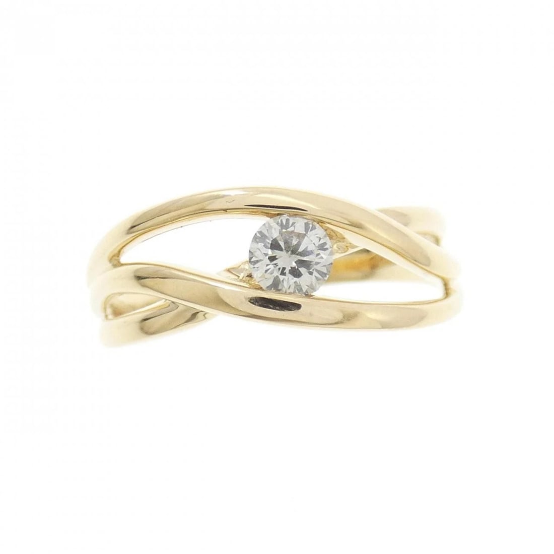 K18YG DIAMOND RING - 2