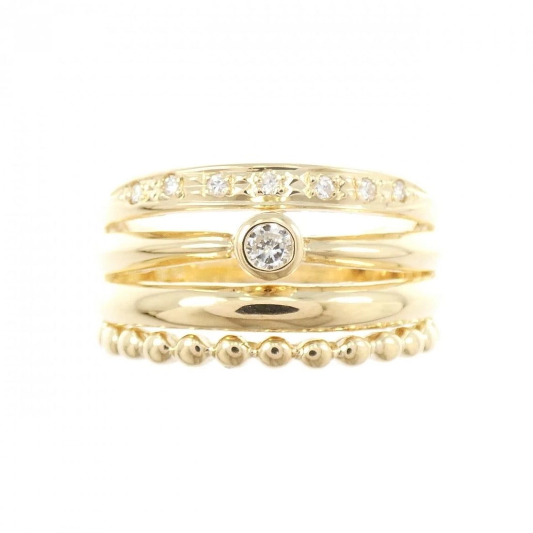K18YG DIAMOND RING - 2