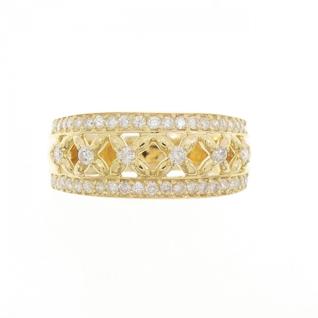 K18YG DIAMOND RING: K18YG Diamond Ring Brand: Unbranded Type/Style: Diamond Ring Material: K18YG, Main Stone/Creation NATURAL Color: YELLOW GOLD Size: US 8 3/4 Accessories: None Accessories Notice: When purch