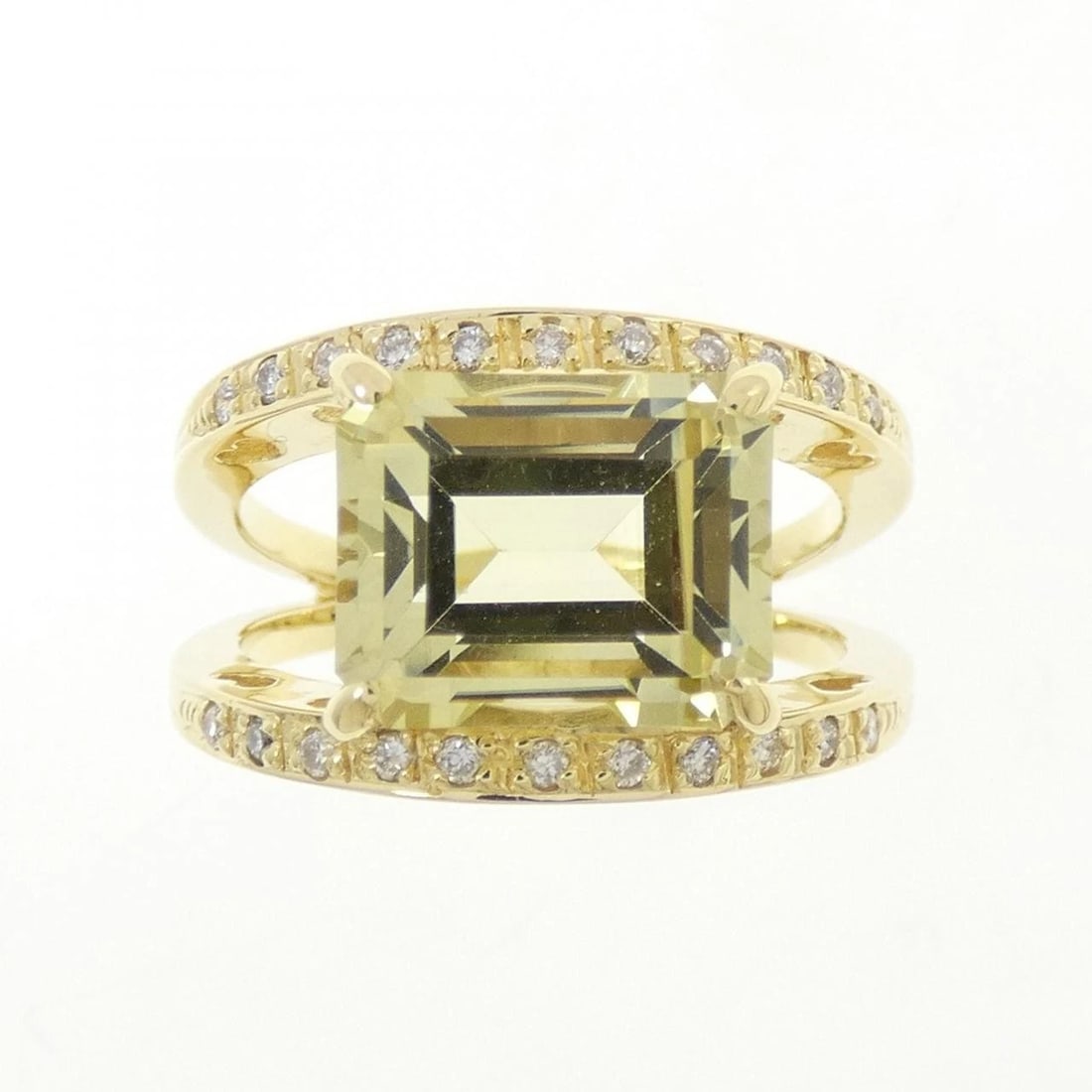 K18YG QUARTZ RING - 2