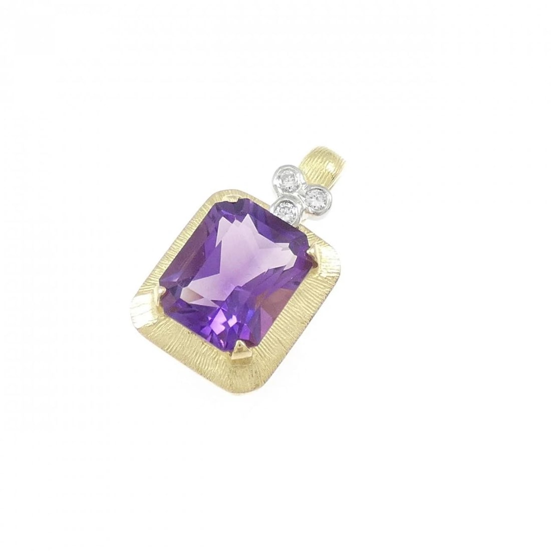 K18YG/PT900 AMETHYST PENDANT (1 of 2)