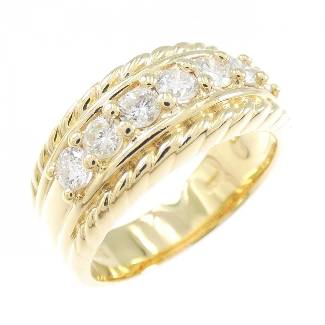 K18YG DIAMOND RING: K18YG Diamond Ring Brand: Unbranded Type/Style: Diamond Ring Material: K18YG, Main Stone/Creation NATURAL Color: YELLOW GOLD Size: US 7 1/4 Accessories: None Accessories Notice: When purch